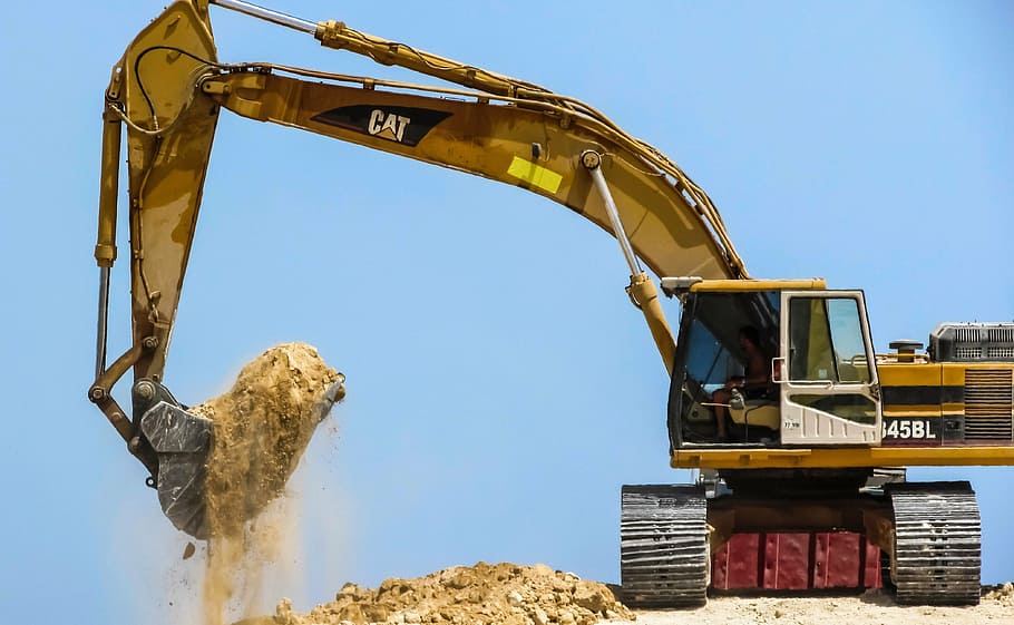 excavator, heavy machine, equipment, construction, excavation HD wallpaper