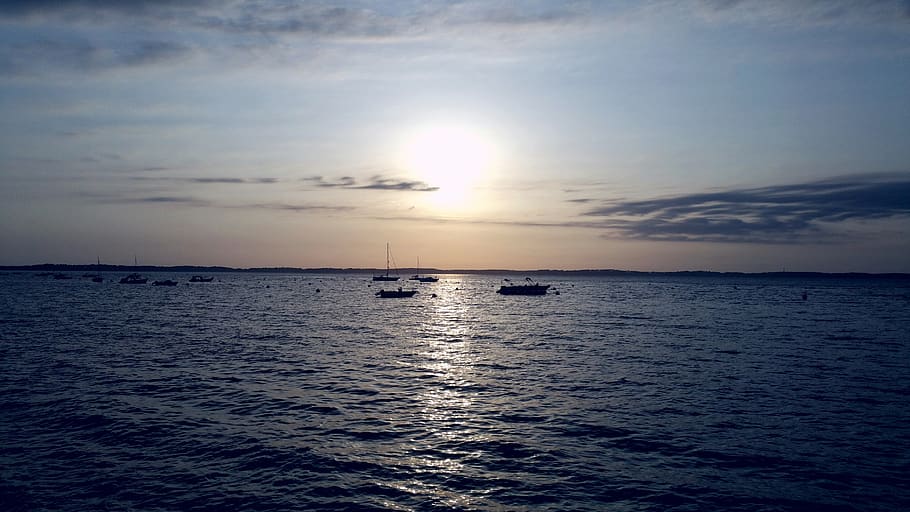landscape, sea, sunset, water, sky, scenics - nature, beauty in nature HD wallpaper