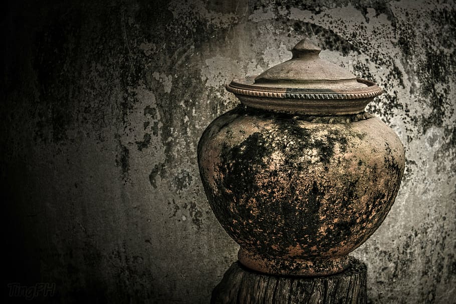 jar, old, moss, funny, claw, ship, wall - building feature HD wallpaper