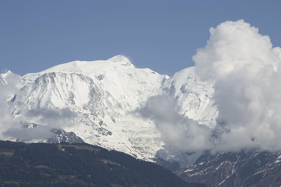 cloud, snow, mountain, mont blanc, sky, winter, scenics - nature HD wallpaper
