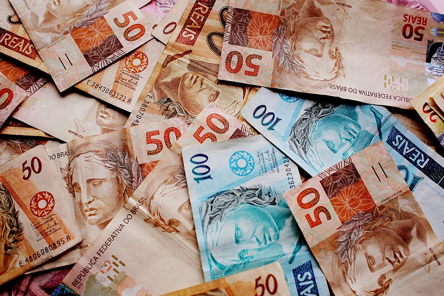 100 and 50 banknotes, ballots, money, real, brazilian currency HD wallpaper