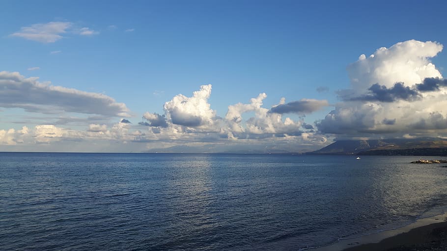 sicily, waters, nature, sky, panoramic, cloud - sky, sea, scenics - nature HD wallpaper