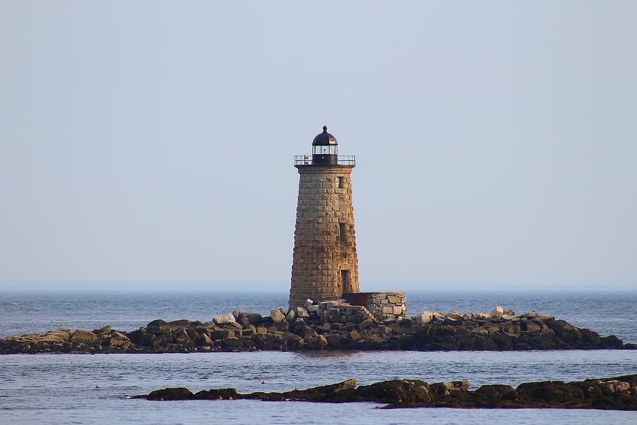 Lighthouse, Maine, Ocean, Atlantic, harbor, tourism, attraction HD wallpaper