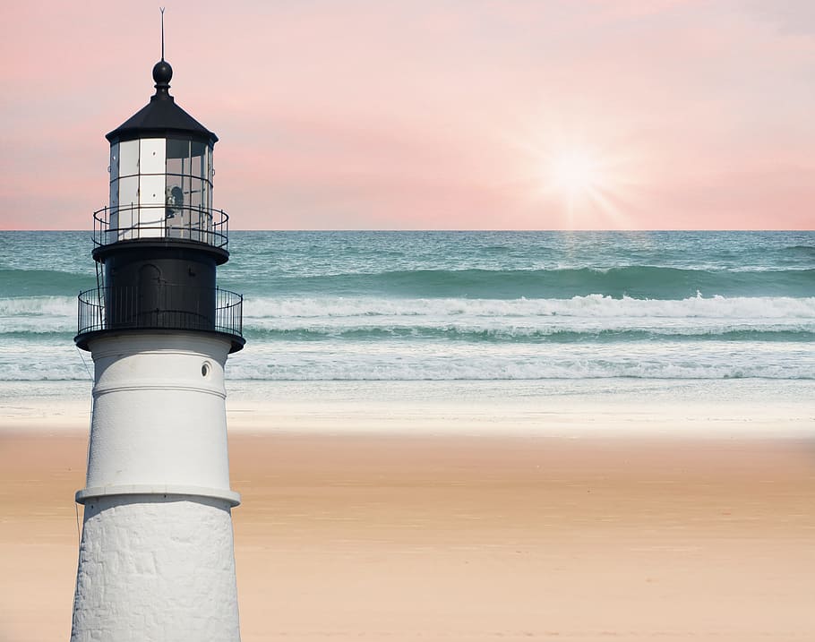 lighthouse, tower, coast, building, daymark, old lighthouse HD wallpaper