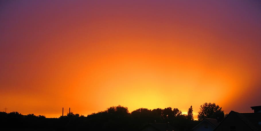 Afterglow, Evening, Sunset, sky, evening sky, abendstimmung HD wallpaper