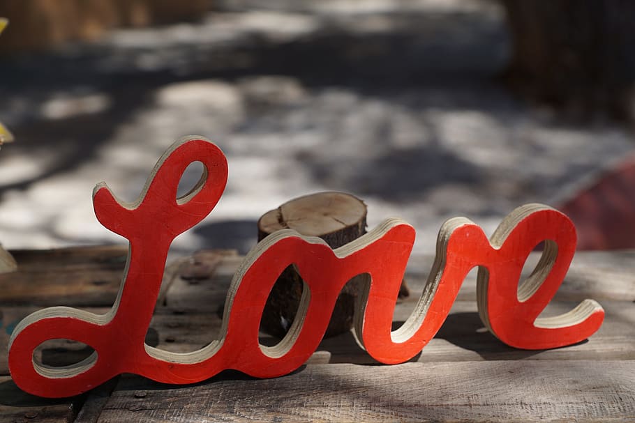 HD wallpaper: Love decor on wooden surface, Shield, Woods, Letters, red,  handmade