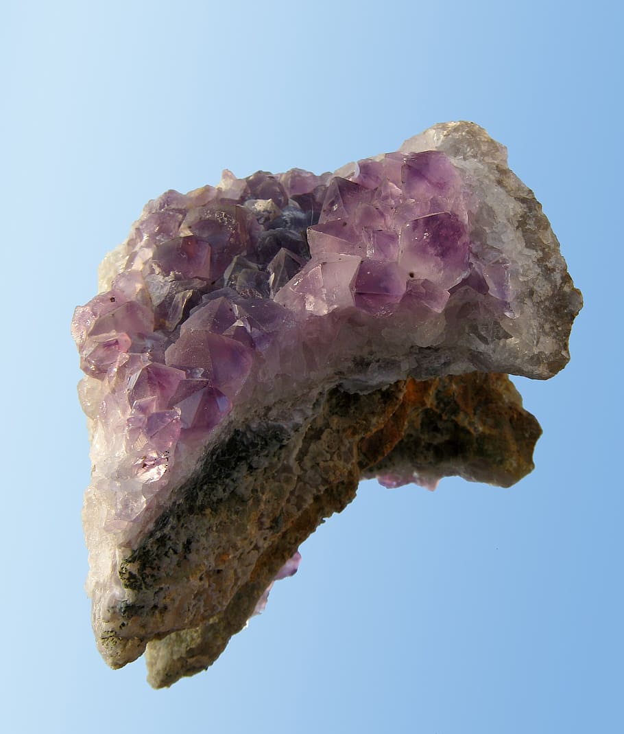 amethyst, blue, gem, minerals, hell, mirrored, solid, close-up HD wallpaper