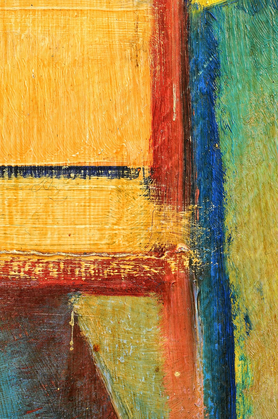 red, yellow, and blue abstract painting, the framework, drawing HD wallpaper