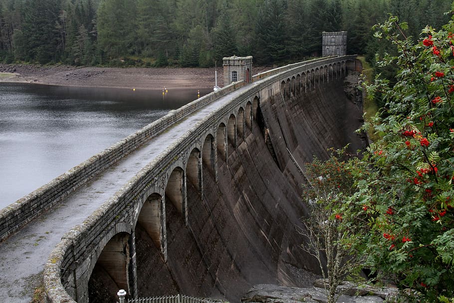 Laggan Dam, Highlands, hydroelectricity, scotland, water, bridge - man made structure, HD wallpaper
