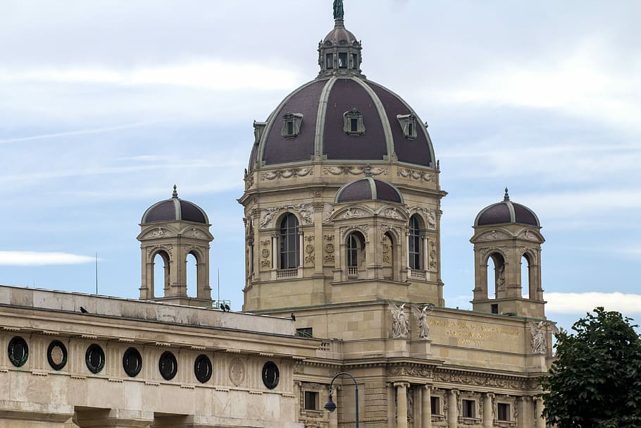Vienna, Architecture, Facade, Building, dome, museumsquartier HD wallpaper