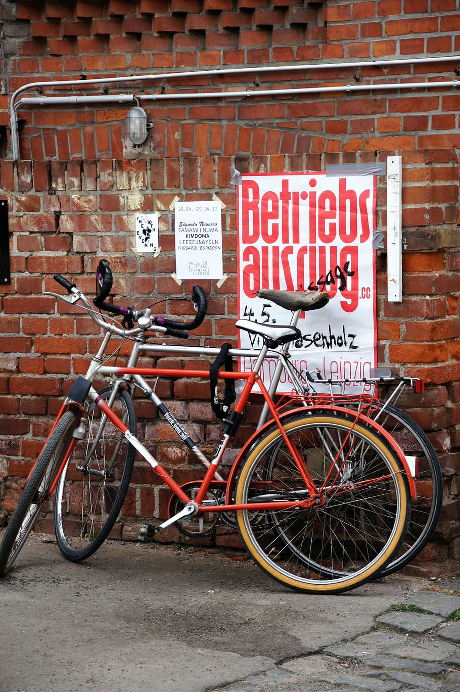 bike, leipzig, baumwollspinnerei, factory, clinker, bicycle, HD wallpaper