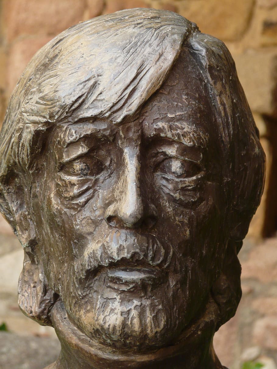 face, man, human, sculpture, figure, metal, portrait, personality HD wallpaper