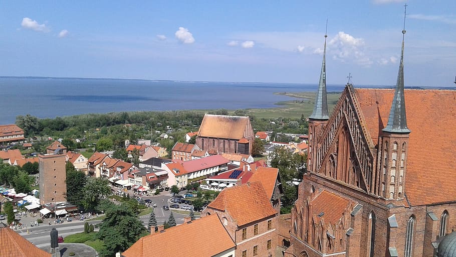 landscape, architecture, poland, frombork, summer, building exterior HD wallpaper