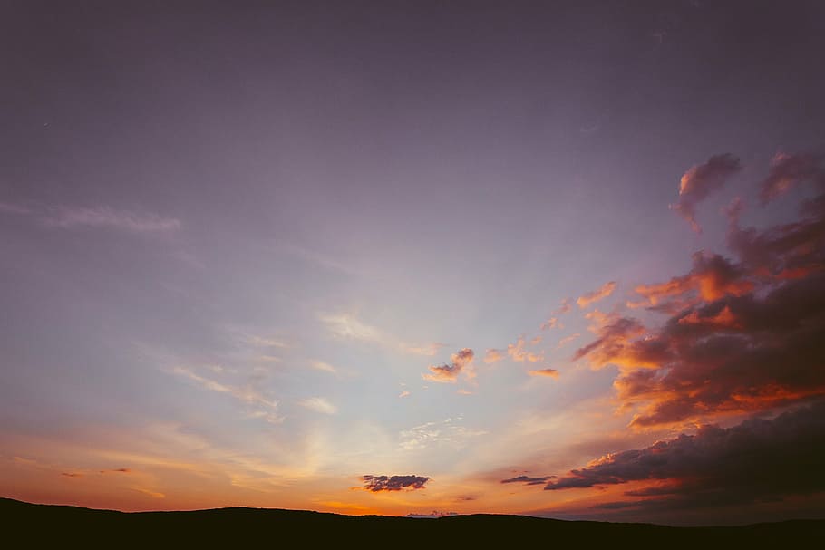 sunlight covering mountain, sunset, nature, sky, cloud, landscape HD wallpaper
