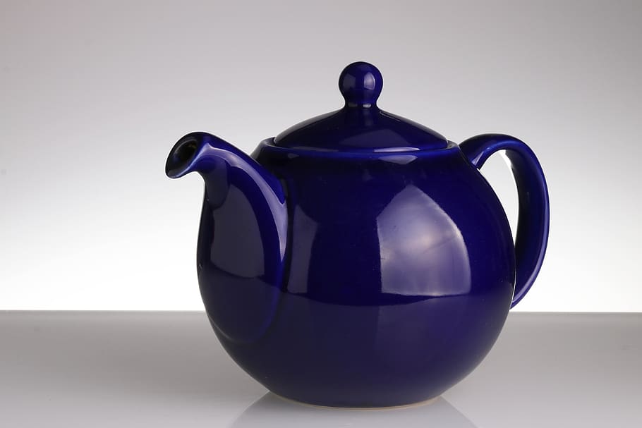 teapot, blue, still life, indoors, studio shot, no people, ceramics HD wallpaper