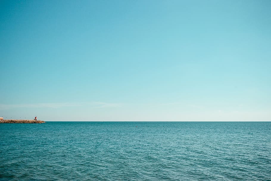 blue, sky, sunshine, summer, lake, ocean, sea, water, scenics - nature HD wallpaper