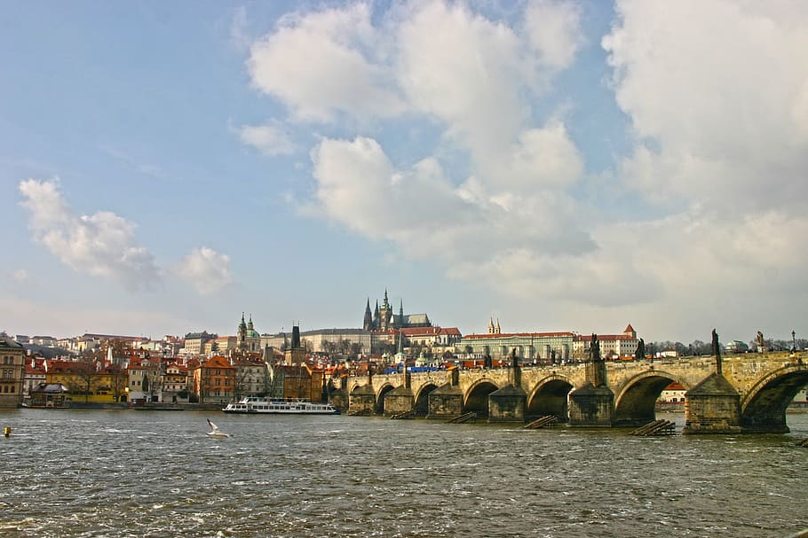 bridge, old, architecture, river, crossing, cross-over, urban HD wallpaper