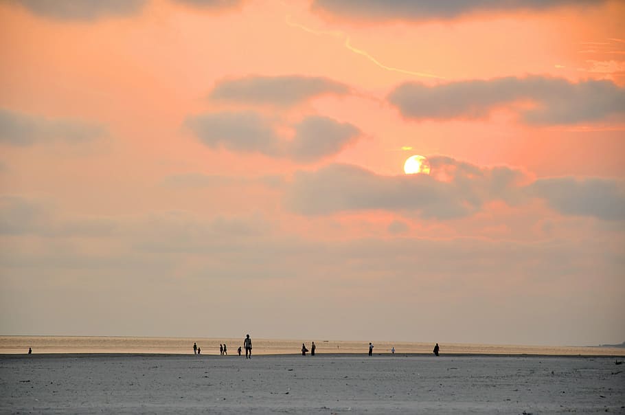 beach, landscape, sunset, sunrise, sky, nature, clouds, india HD wallpaper