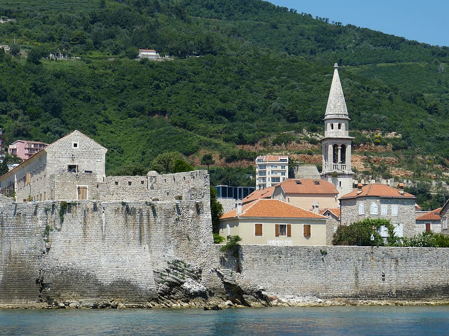 budva, montenegro, balkan, adriatic sea, historically, mediterranean, HD wallpaper