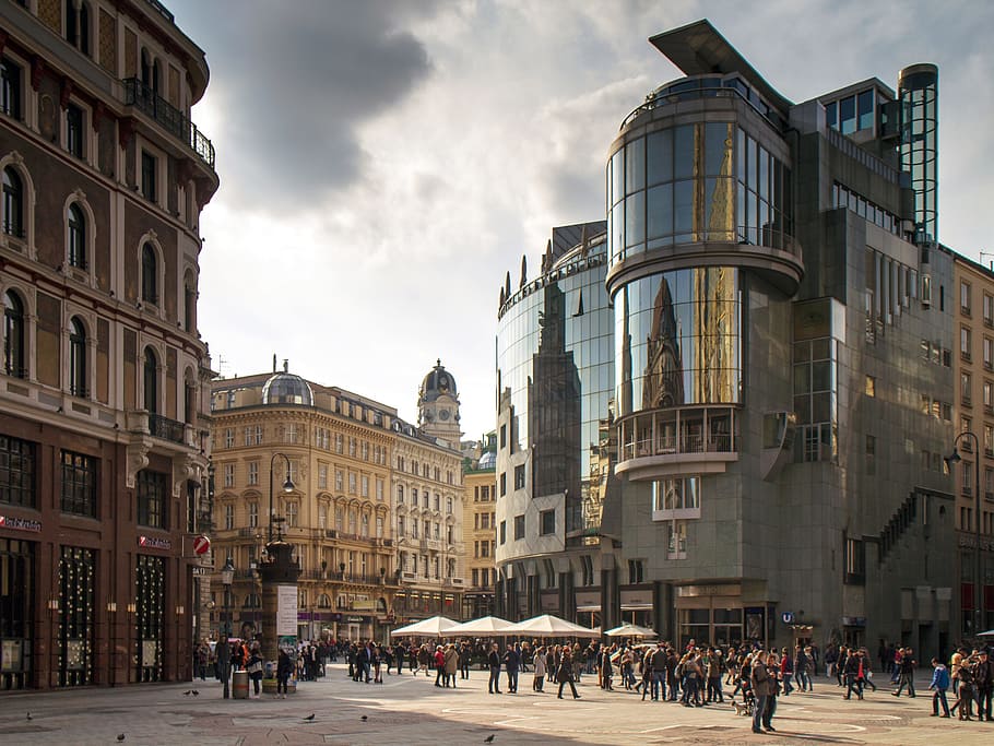 Vienna, Downtown, Austria, Building, building exterior, architecture HD wallpaper