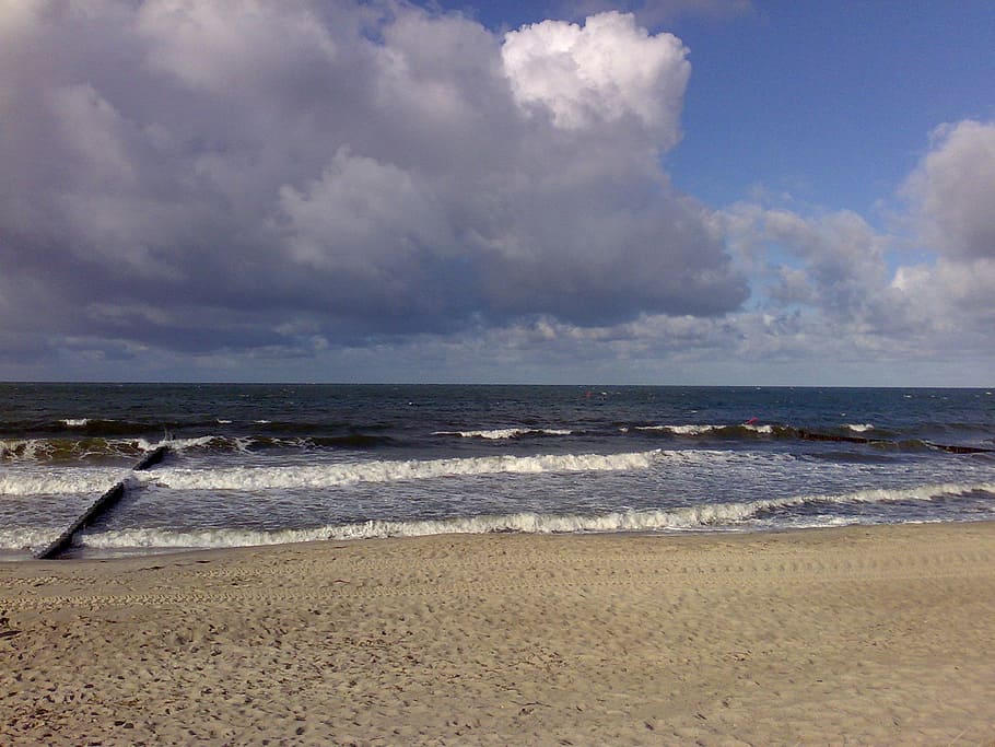 baltic sea, warnemünde, beach, nature, coastline, sand, water HD wallpaper