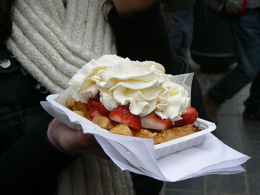 waffle, cork, pastry, candy, food and drink, freshness, one person HD wallpaper