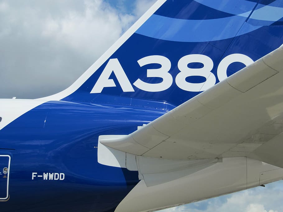 A380 airliner, airbus, flight, fly, aircraft, mode of transportation HD wallpaper