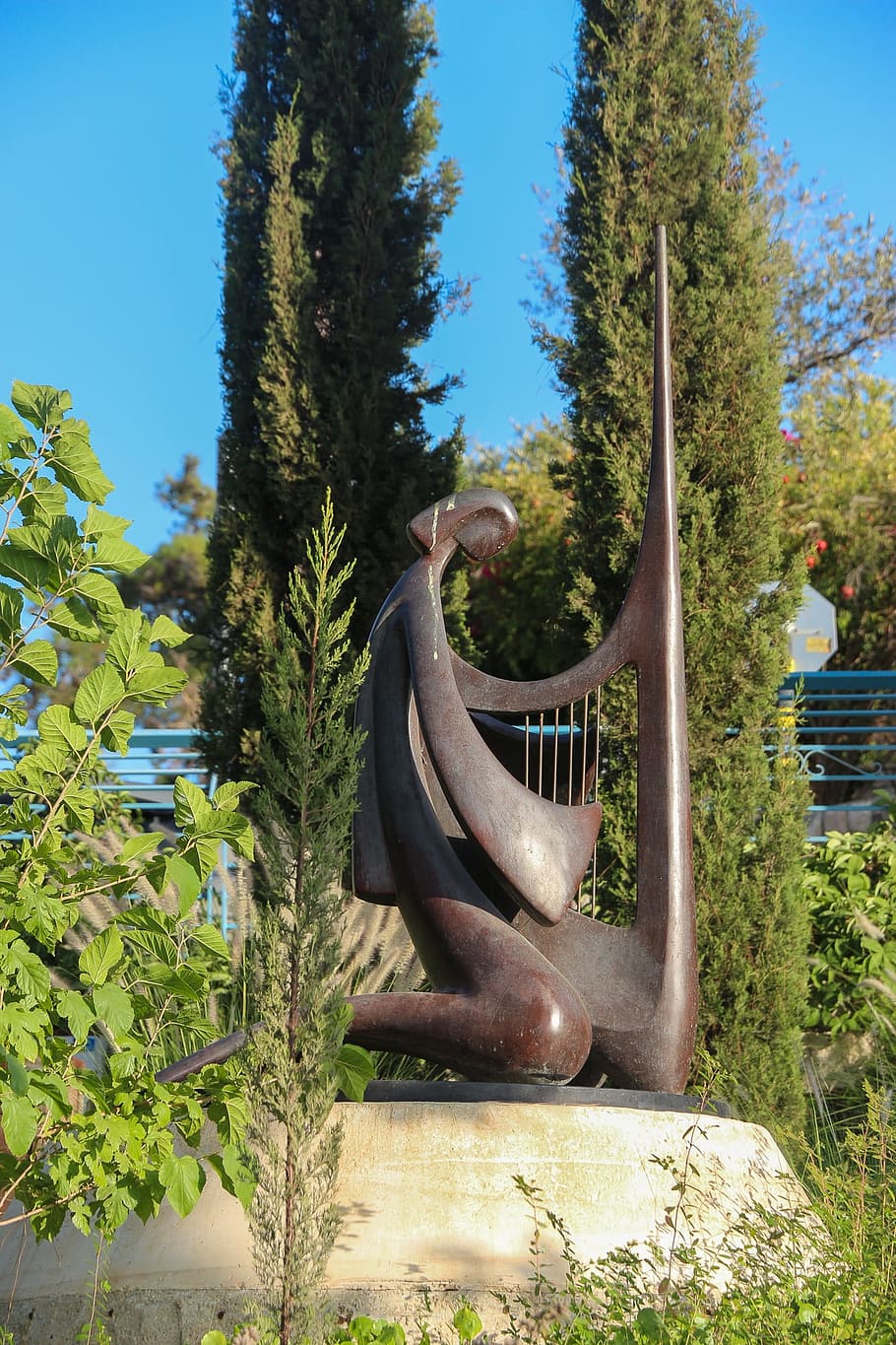 figure, david, statue, sculpture, jewish, music, judaism, tree HD wallpaper