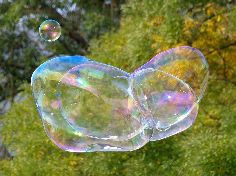Soap Bubble, Blubber, large, soap sud, bubble wand, mid-air, HD wallpaper