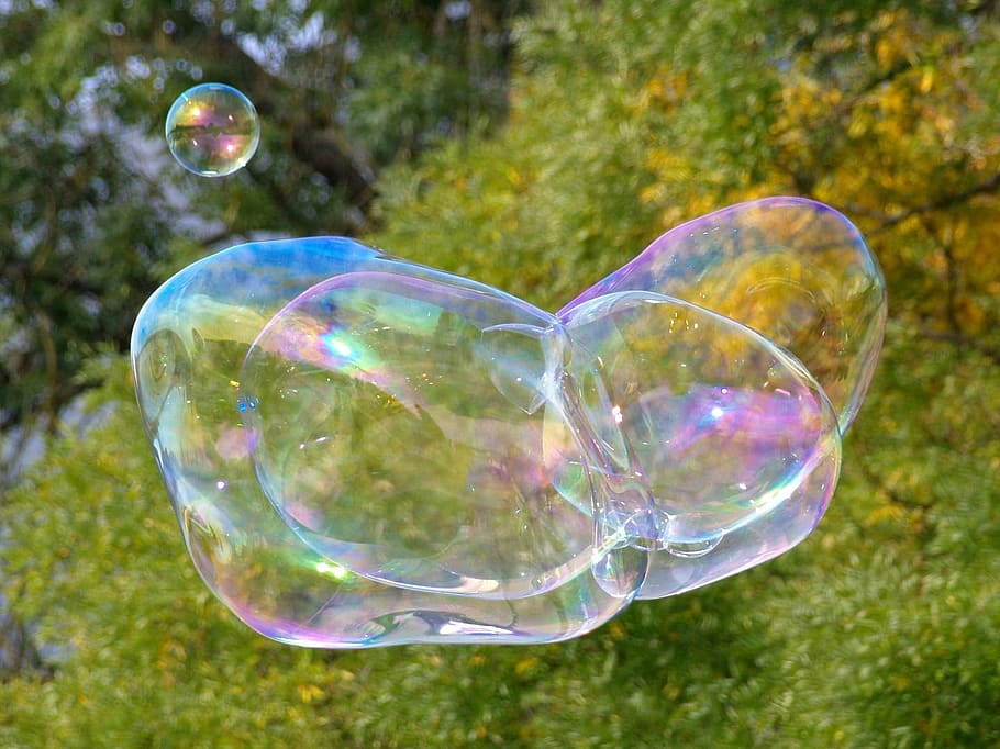 Soap Bubble, Blubber, large, soap sud, bubble wand, mid-air HD wallpaper