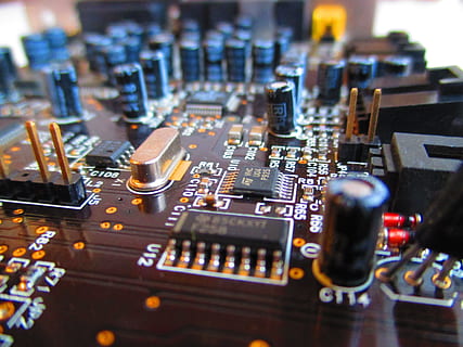 computer motherboard, circuit board, electronic, technology HD wallpaper