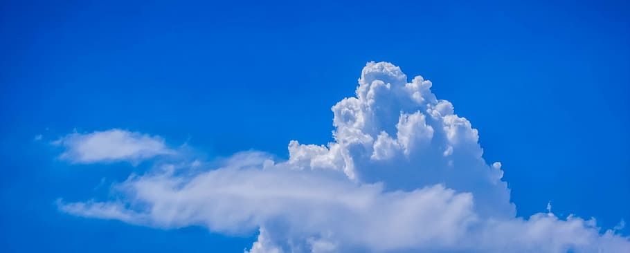 white cumulus clouds under blue sky at daytime, blue sky clouds HD wallpaper