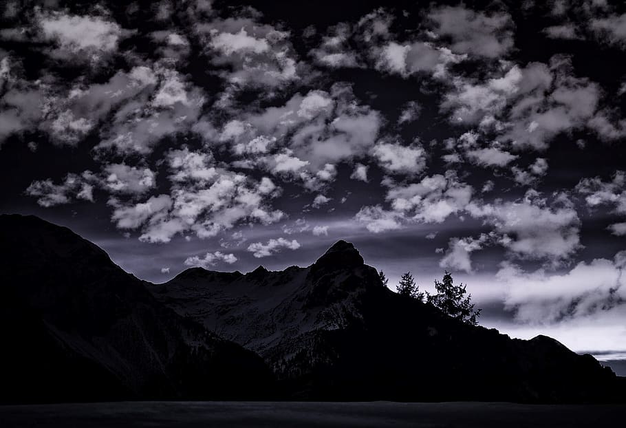 Mountain Peaks, Clouds, mountains, sky, sunrise, landscape HD wallpaper