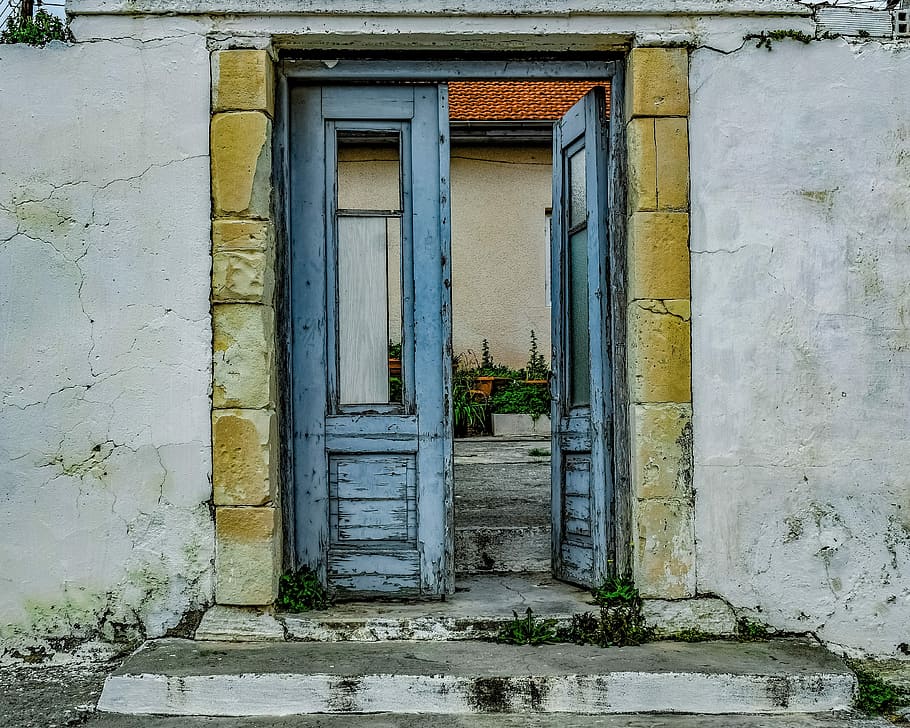 closeup photo of open door, house, architecture, entrance, gate