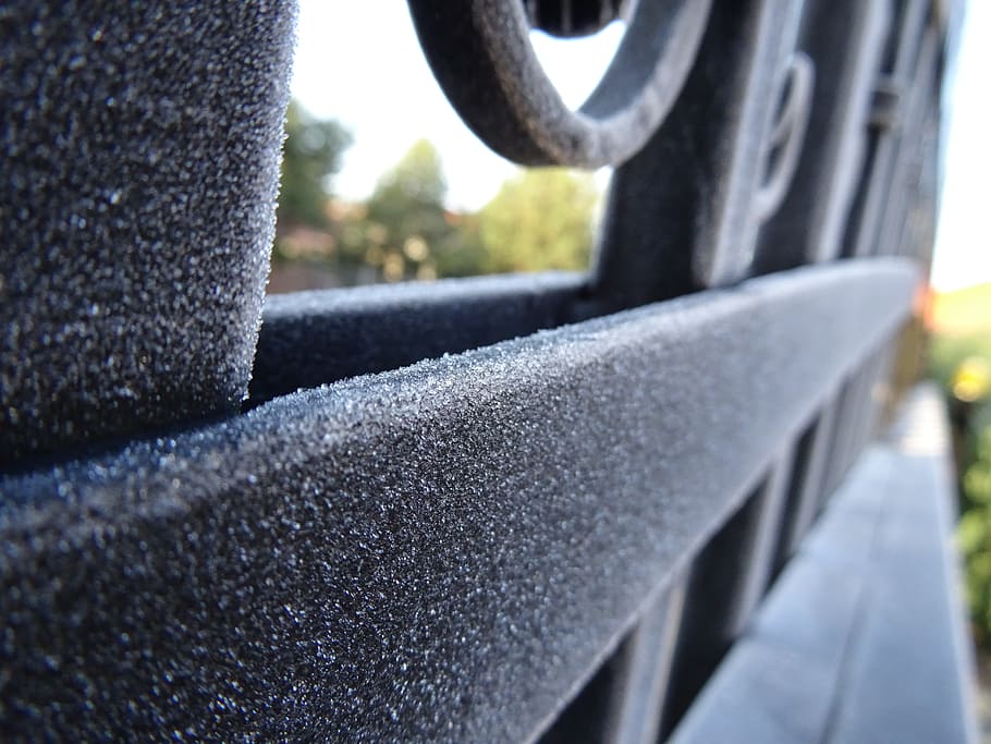 frost, winter, close-up, metal, no people, focus on foreground HD wallpaper