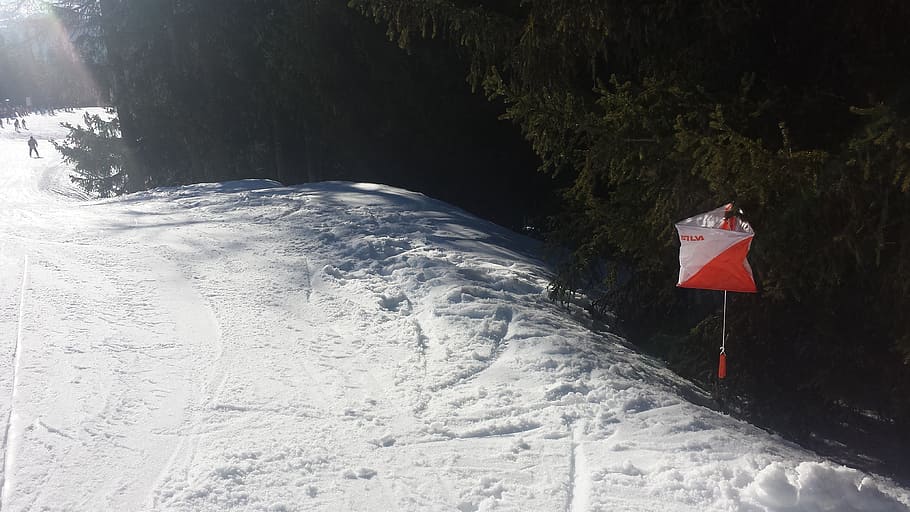ski, orienteering, alpine, mountains, runway, ski-ol, snow HD wallpaper