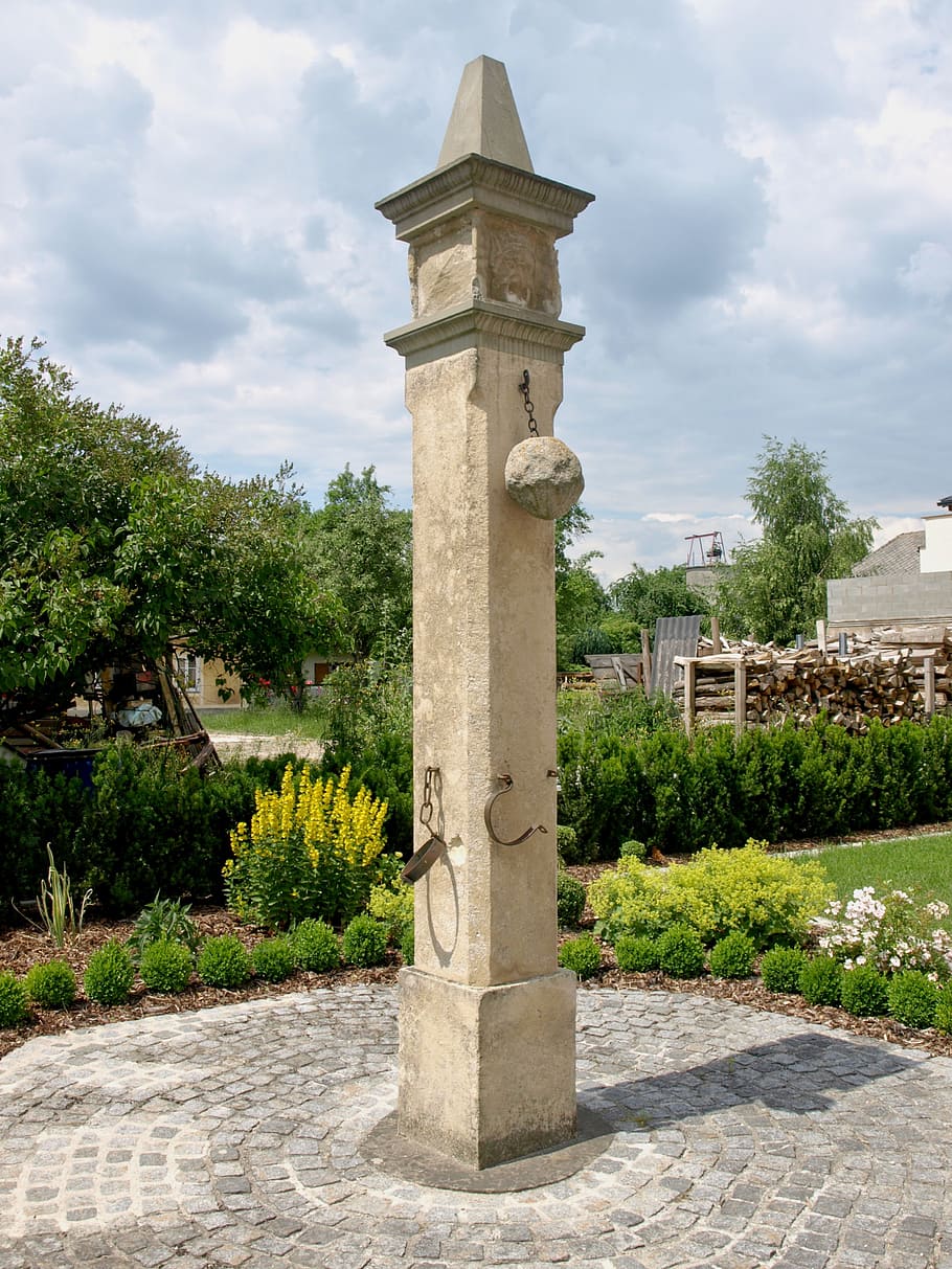 pranger, wang, lower austria, monument, column, memorial, park HD wallpaper
