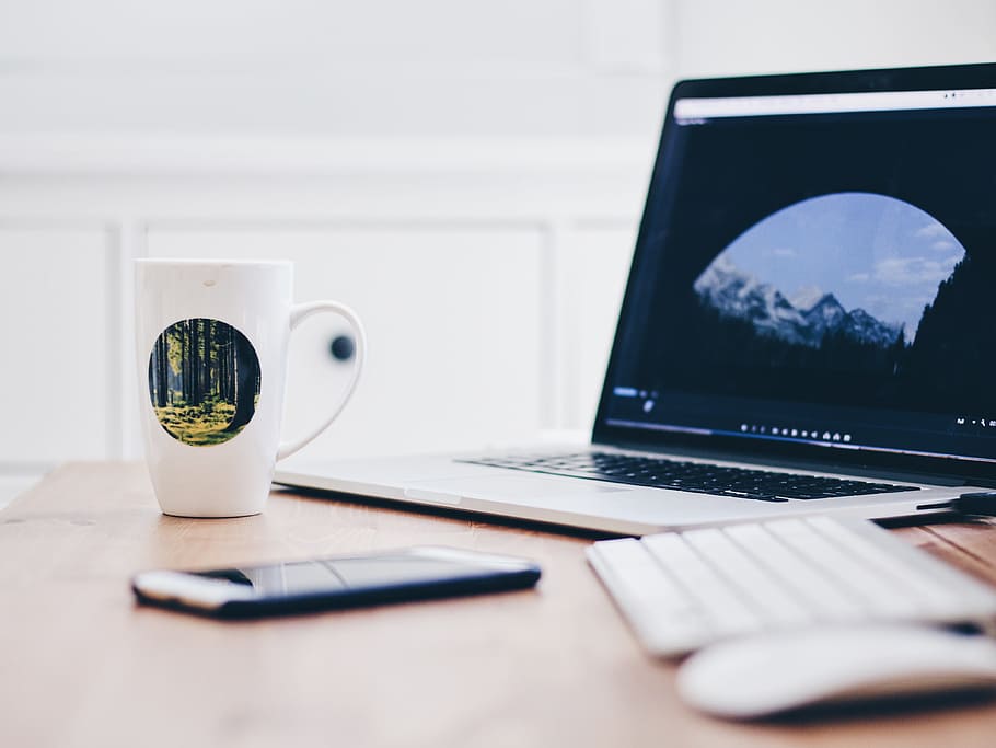 turned on MacBook Pro, laptop, computer, technology, keyboard HD wallpaper