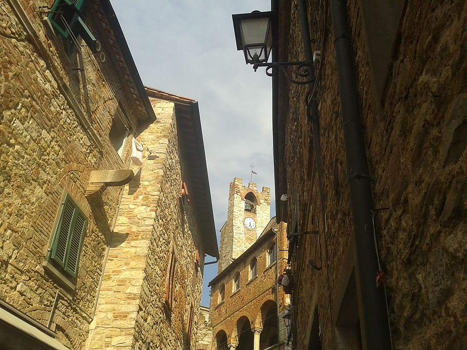 borgo, glimpse, ancient, construction, architecture, tuscany HD wallpaper