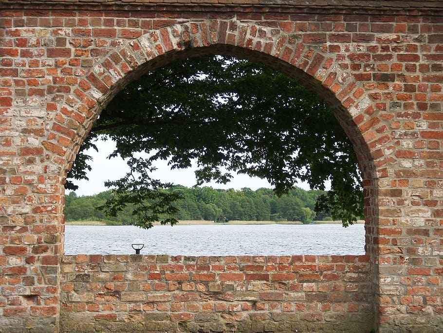 wall, by looking, stone, stone wall, opening, masonry, old HD wallpaper