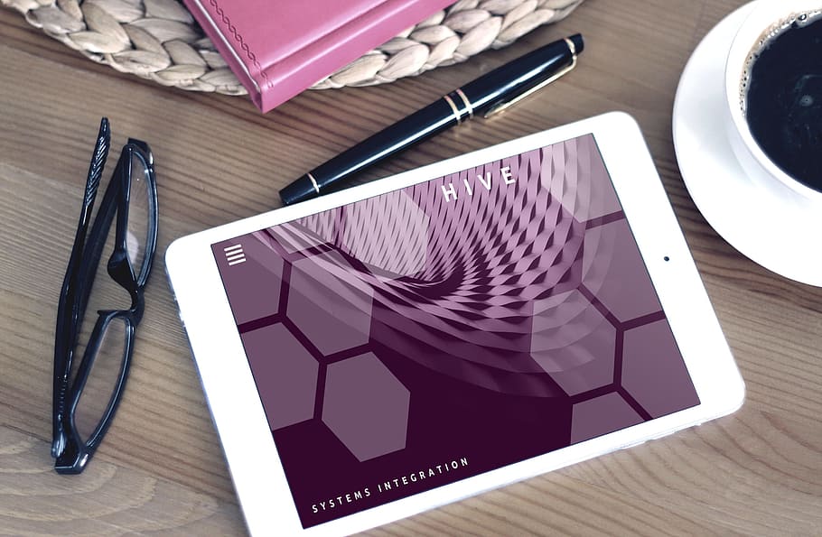 white tablet computer turn on, web design, website design, web mockup HD wallpaper