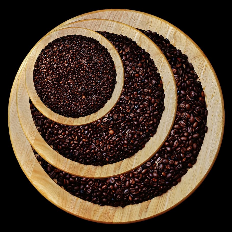 photo of brown tray filled with coffee beans, cafe, roasted HD wallpaper