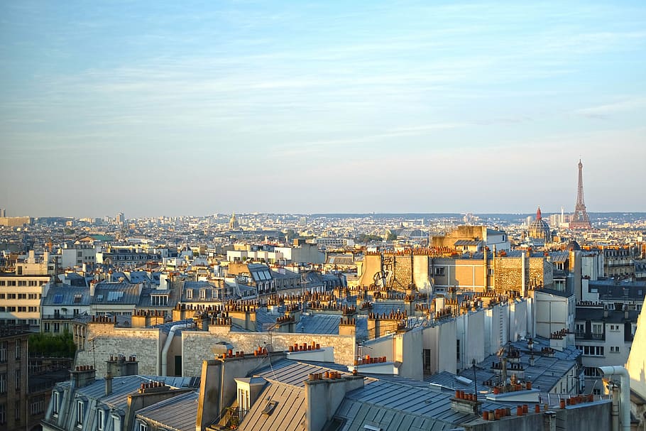 paris, city, eiffel tower, day, panoramic, capital, cityscape HD wallpaper