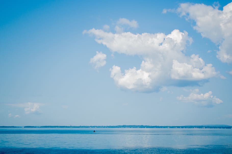 sky, cloud, cloudy sky, cloud - sky, sea, scenics - nature HD wallpaper