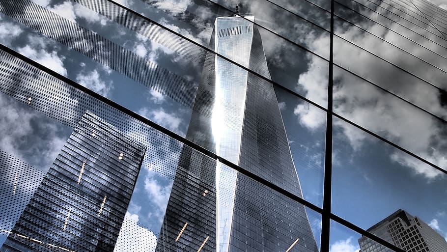 one world trade center, new york, usa, tourist attraction, glass, HD wallpaper