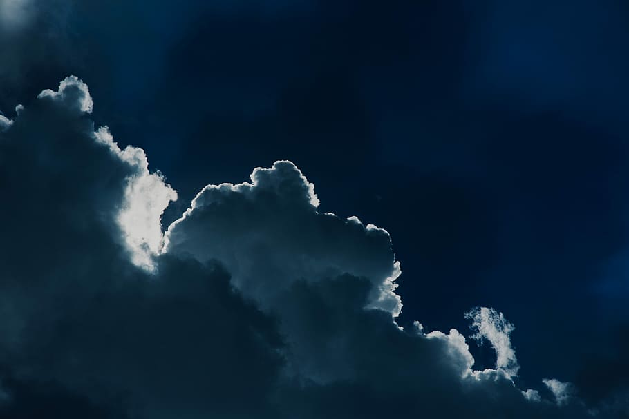 gray and blue sky during daytime, cloud formation, light, dark HD wallpaper