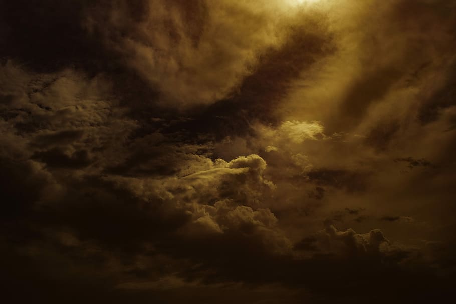 light passing through dark clouds digital wallpaper, afternoon, HD wallpaper