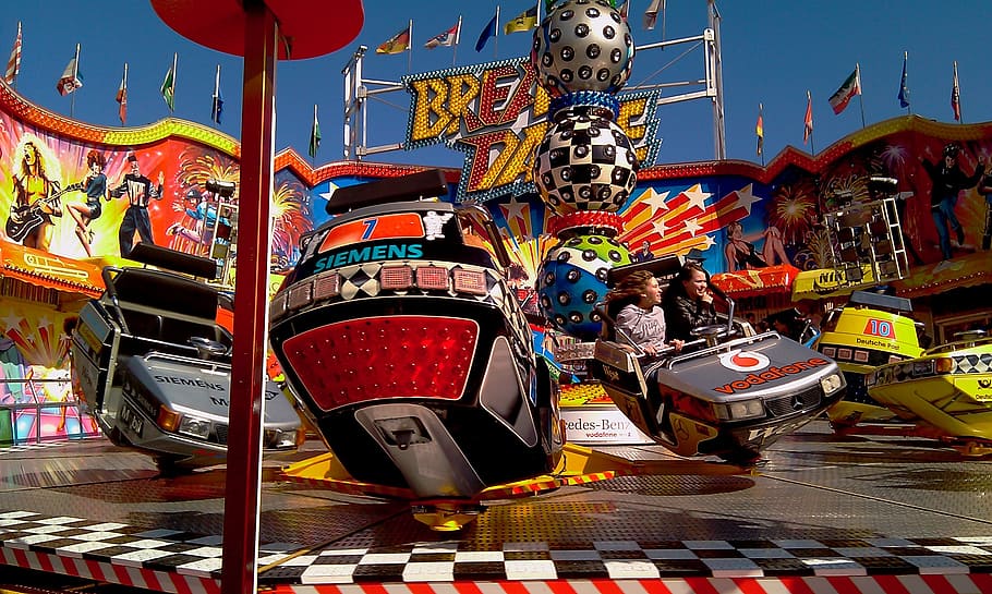 fair, ride, colorful, carousel, turn, fun, amusement park, amusement park ride HD wallpaper