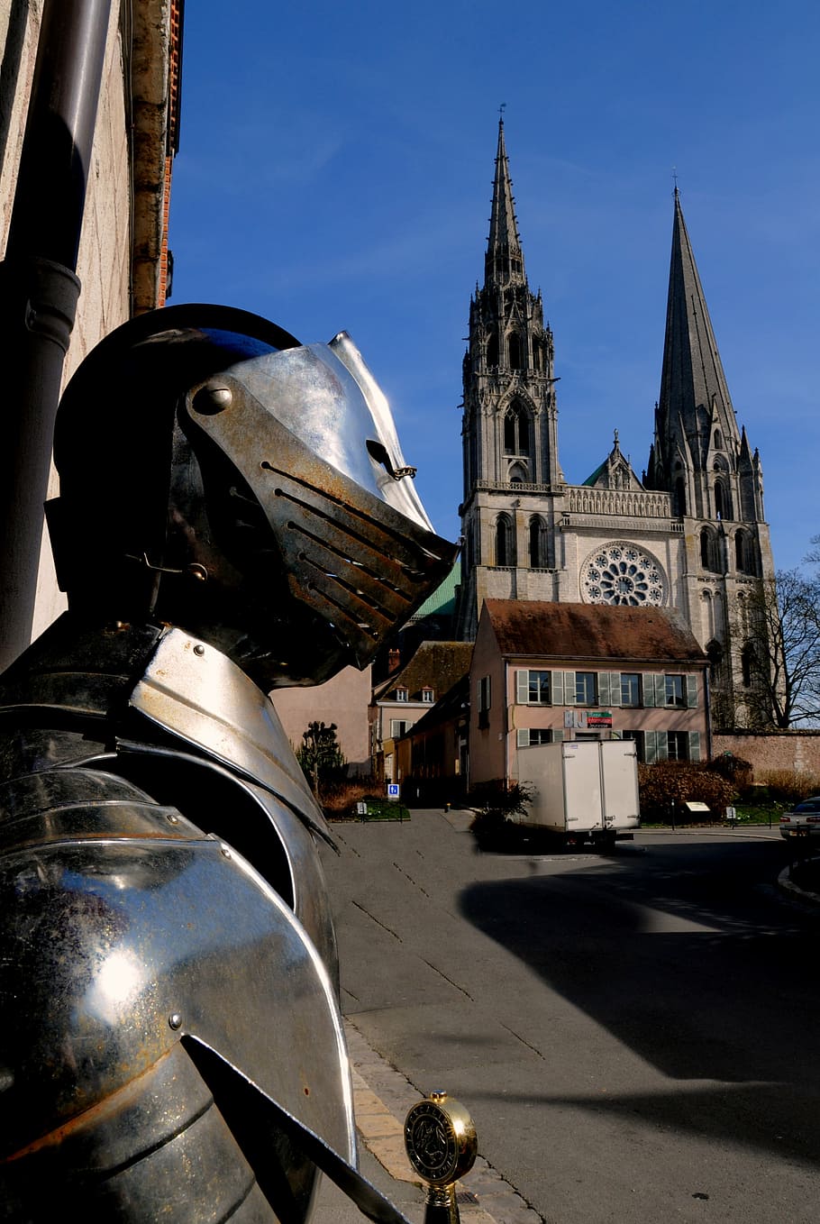 armor, medieval, cathedral, chartres, france, architecture HD wallpaper