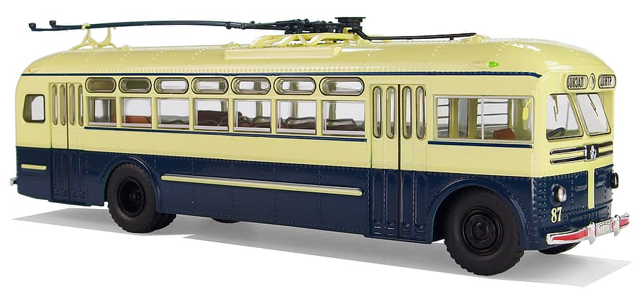 blue and beige bus illustration, Ziu, Mtb, Trolley Bus, Electric Motor, HD wallpaper